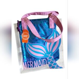 Wonder Nation Blue and Pink Mermaid Tote